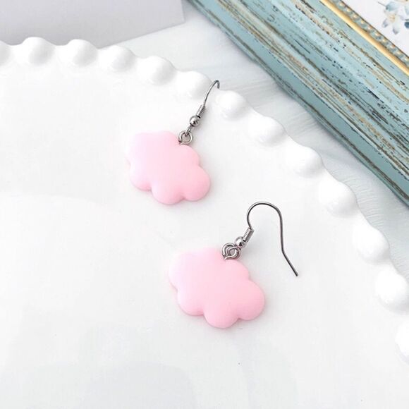 🆕Pink Cloud Charm Dangle Earrings - Picture 4 of 6